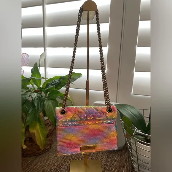 Kurt Geiger The Kensington Multicolor Sequin Evil-Eye 🧿 Embellished Shoulder Bag - Picture 4 of 11